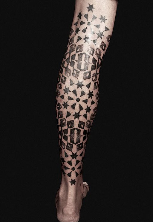Blackwork dövme çalışması 06